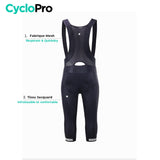 Corsaire mi-saison Homme - Technical+ cuissard cyclisme homme CycloPro 