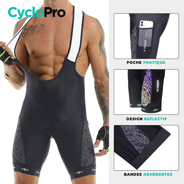 Cuissard Cyclisme et VTT - Reflect+ Cuissard court homme CycloPro 