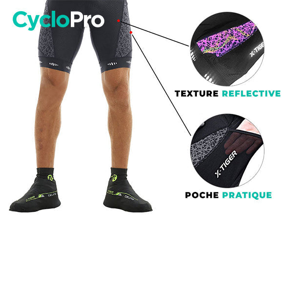 Cuissard Cyclisme et VTT - Reflect+ - DESTOCKAGE Cuissard court homme CycloPro 