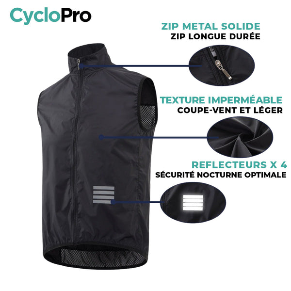 Gilet Coupe-vent - Light & Protect gilet coupe-vent CycloPro 