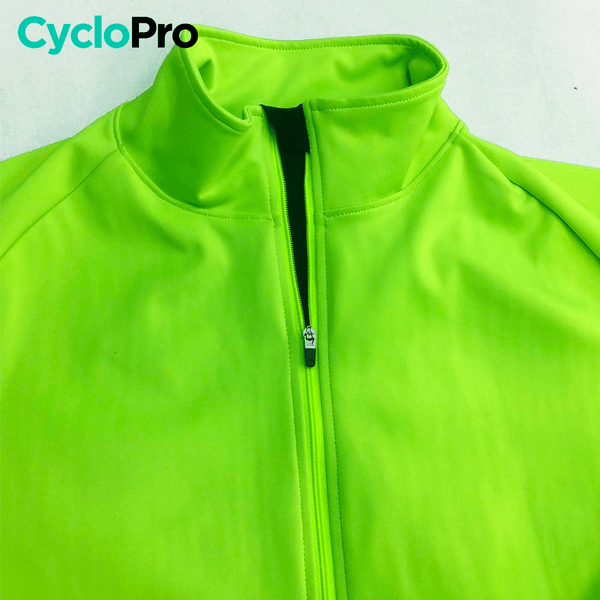 Maillot Coupe-vent et imperméable Jaune - Pro Fit Veste coupe-vent cyclisme CycloPro 