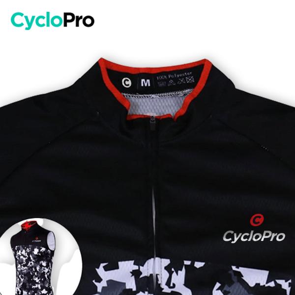 Maillot Cyclisme sans manches Noir et Blanc - Military Maillot sans manche homme GT-Cycle Outdoor Store 