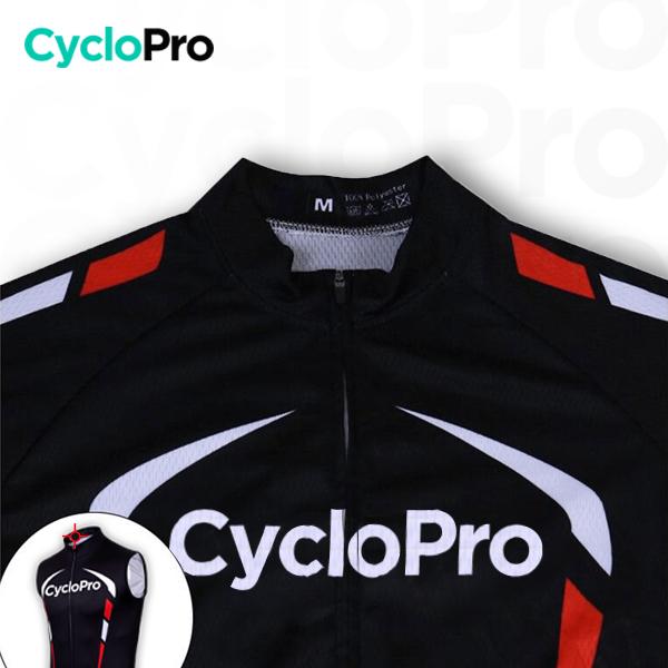 Maillot Cyclisme sans manches Noir et Rouge - Dynamo maillot sans manches GT-Cycle Outdoor Store 