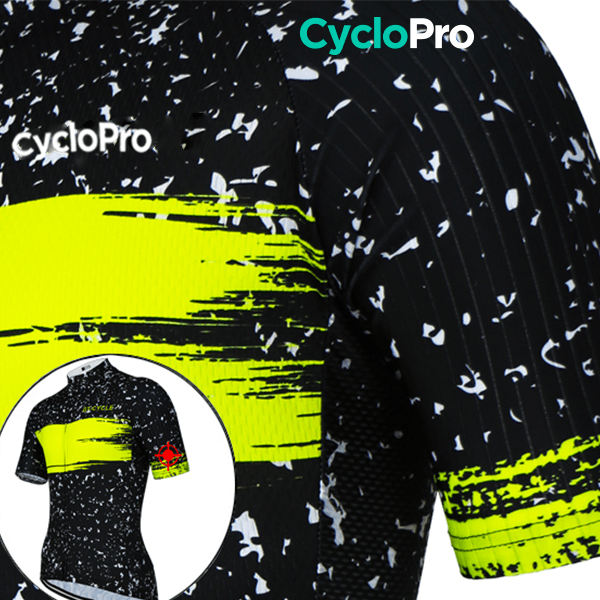 Maillot de cyclisme Jaune - Galaxy+ Maillot court cyclisme GT-Cycle Outdoor Store 