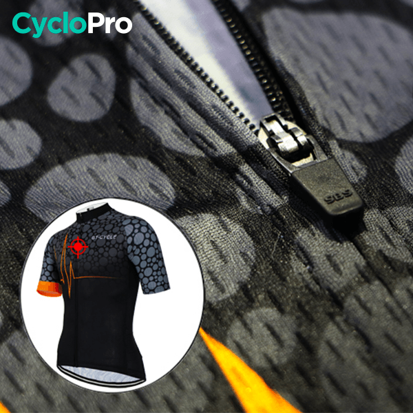 Maillot de cyclisme Orange - Pulsation+ - DESTOCKAGE Maillot court cyclisme GT-Cycle Outdoor Store 