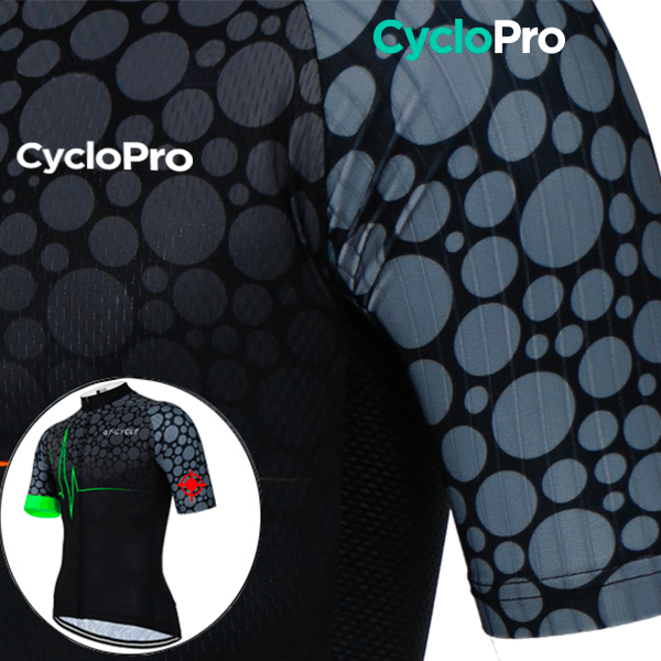 Maillot de cyclisme Vert - Pulsation+ Maillot court cyclisme GT-Cycle Outdoor Store 