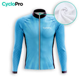 MAILLOT LONG DE CYCLISME AUTOMNE BLEU - SPEED+ maillot automne cyclisme GT-Cycle Outdoor Store 