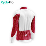 MAILLOT LONG DE CYCLISME AUTOMNE GRENAT - CUBIC+ maillot automne cyclisme GT-Cycle Outdoor Store 