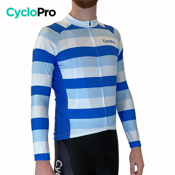 MAILLOT LONG DE CYCLISME BLEU - AUTOMNE - ÉVASION+ Maillot long pour homme GT-Cycle Outdoor Store 