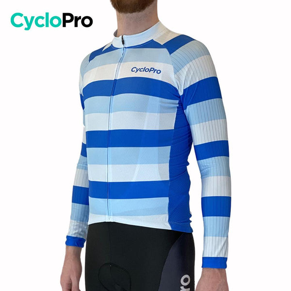 MAILLOT LONG DE CYCLISME BLEU - AUTOMNE - ÉVASION+ Maillot long pour homme GT-Cycle Outdoor Store 