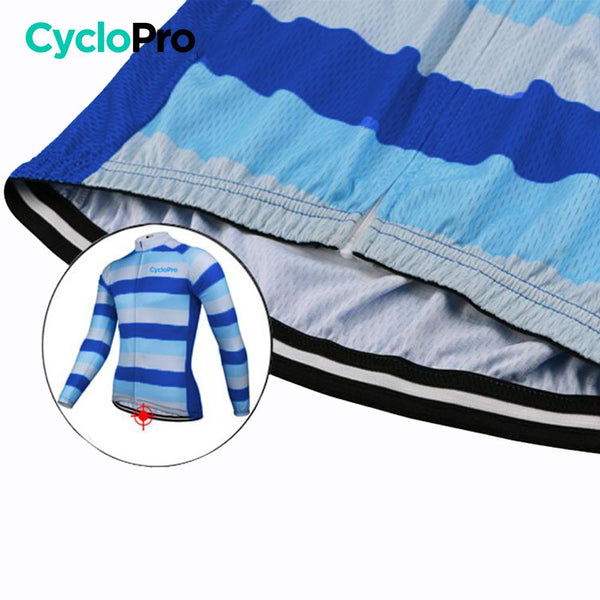 MAILLOT LONG DE CYCLISME BLEU - AUTOMNE - ÉVASION+ Maillot long pour homme GT-Cycle Outdoor Store 