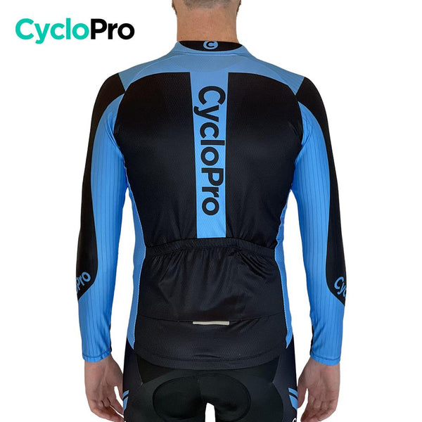 MAILLOT LONG DE CYCLISME BLEU - AUTOMNE - FLASH+ Maillot long pour homme GT-Cycle Outdoor Store 