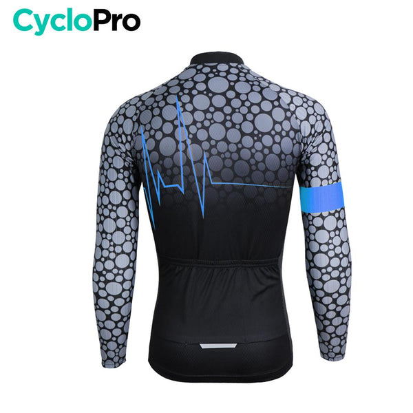 MAILLOT LONG DE CYCLISME BLEU - HIVER - PULSATION+ Maillot thermique homme GT-Cycle Outdoor Store 