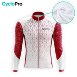 MAILLOT LONG DE CYCLISME HIVER GRENAT - CUBIC+ Maillot thermique homme GT-Cycle Outdoor Store 