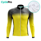 MAILLOT LONG DE CYCLISME HIVER JAUNE - COCCINELLE+ Maillot thermique homme GT-Cycle Outdoor Store 