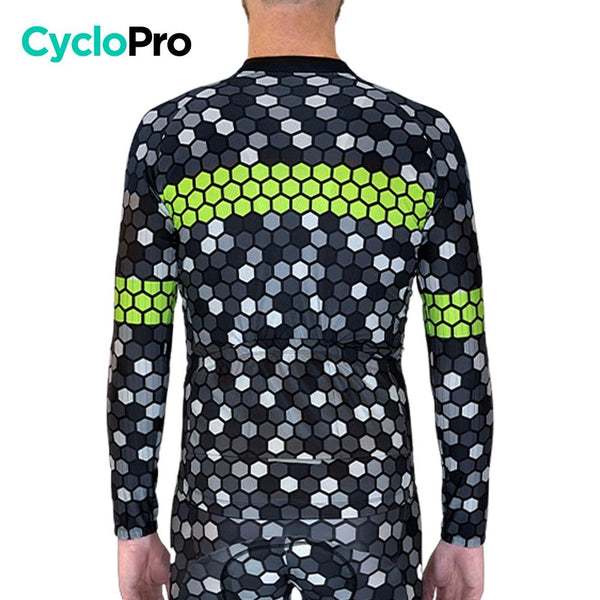 MAILLOT LONG DE CYCLISME JAUNE - AUTOMNE - ATMOSPHERE+ Maillot long pour homme GT-Cycle Outdoor Store 