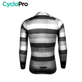 MAILLOT LONG DE CYCLISME NOIR ET BLANC - HIVER - ÉVASION+ Maillot thermique homme GT-Cycle Outdoor Store 