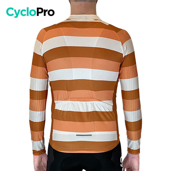 MAILLOT LONG DE CYCLISME ORANGE - AUTOMNE - ÉVASION+ Maillot long pour homme GT-Cycle Outdoor Store 