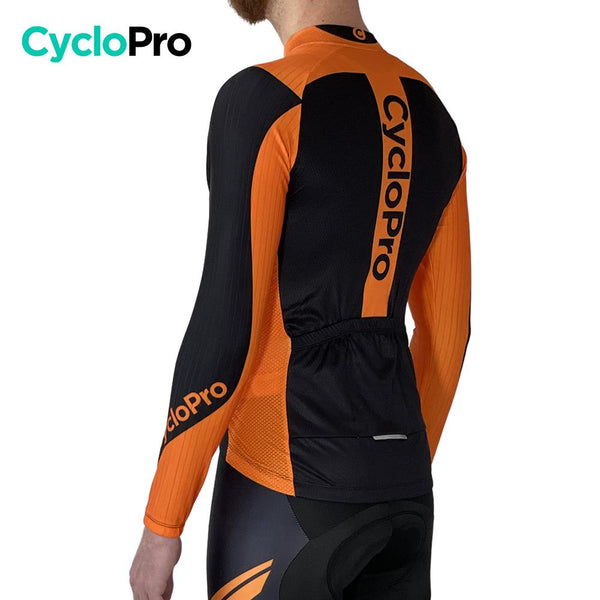 MAILLOT LONG DE CYCLISME ORANGE - AUTOMNE - FLASH+ Maillot long pour homme GT-Cycle Outdoor Store 