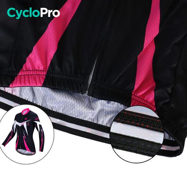 MAILLOT LONG DE CYCLISME ROSE - AUTOMNE - CONFORT+ maillot manches longues pour femme GT-Cycle Outdoor Store 