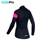 MAILLOT LONG DE CYCLISME ROSE - AUTOMNE - ÉLÉGANCE+ maillot long cyclisme GT-Cycle Outdoor Store 