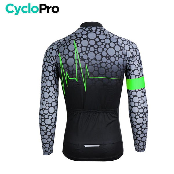 MAILLOT LONG DE CYCLISME VERT - AUTOMNE - PULSATION+ Maillot long pour homme GT-Cycle Outdoor Store 