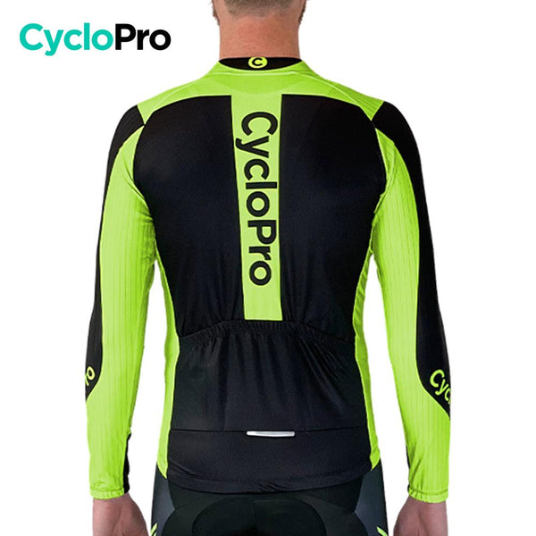 MAILLOT LONG DE CYCLISME VERT - HIVER - FLASH+ Maillot thermique homme GT-Cycle Outdoor Store 