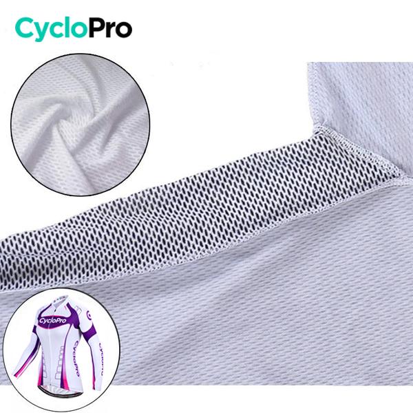 MAILLOT LONG DE CYCLISME VIOLET - AUTOMNE - CONFORT+ maillot manches longues pour femme GT-Cycle Outdoor Store 