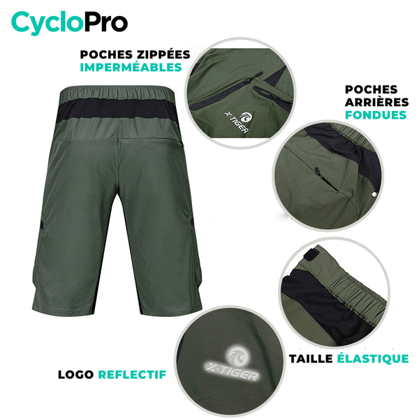 Short VTT / MTB - Technical - DESTOCKAGE Short Vélo VTT CycloPro 