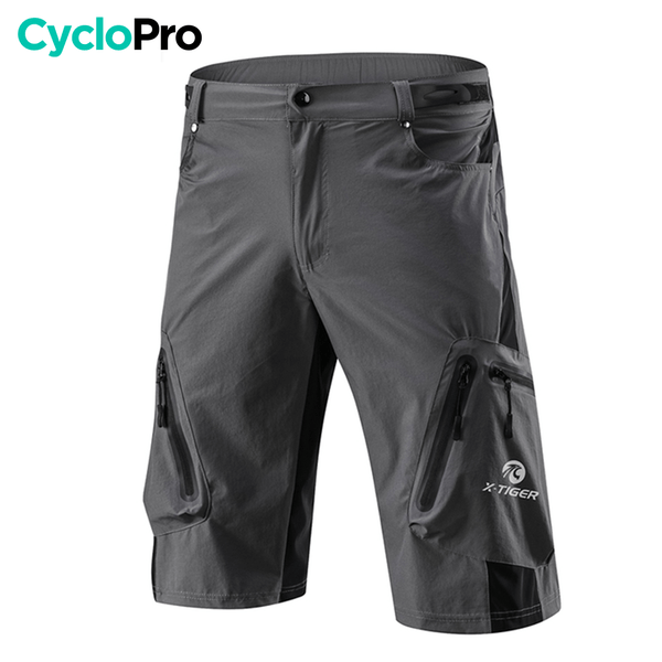 Short VTT / MTB - Technical - DESTOCKAGE Short Vélo VTT CycloPro Gris M 