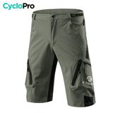 Short VTT / MTB - Technical - DESTOCKAGE Short Vélo VTT CycloPro Kaki M 