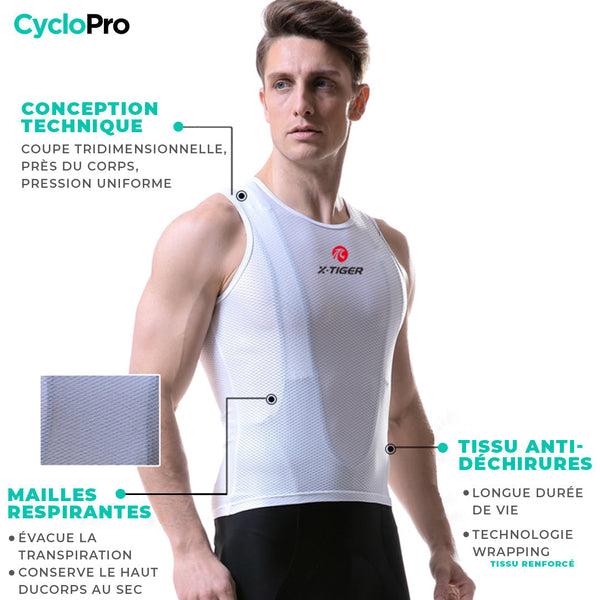 Sous-maillot cycliste - Quickdry+ - DESTOCKAGE CycloPro 