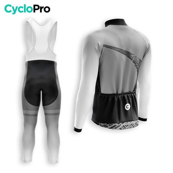 TENUE CYCLISTE AUTOMNE HOMME GRISE - TRACE+ tenue cyclisme homme CycloPro 