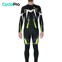 Tenue cycliste automne Noire et Verte - Confort+ - DESTOCKAGE tenue de cyclisme automne GT-Cycle Outdoor Store Avec XS 