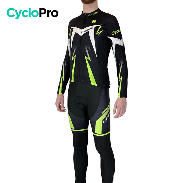 Tenue cycliste automne Noire et Verte - Confort+ tenue de cyclisme automne GT-Cycle Outdoor Store 