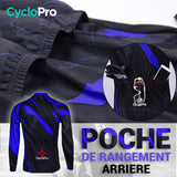 TENUE CYCLISTE HIVER BLEUE - ABSTRACT+ tenue cyclisme homme CycloPro 