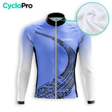 TENUE CYCLISTE HIVER HOMME BLEU - TRACE+ tenue cyclisme homme CycloPro 