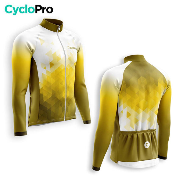 TENUE CYCLISTE HIVER HOMME JAUNE - CRISTAL+ tenue cyclisme homme CycloPro 