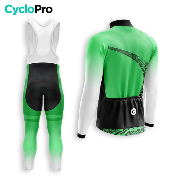 TENUE CYCLISTE HIVER HOMME VERTE - TRACE+ tenue cyclisme homme CycloPro 