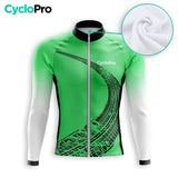 TENUE CYCLISTE HIVER HOMME VERTE - TRACE+ tenue cyclisme homme CycloPro 