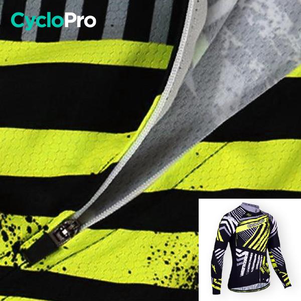 TENUE CYCLISTE HIVER JAUNE - DIRTY+ tenue de cyclisme CycloPro 