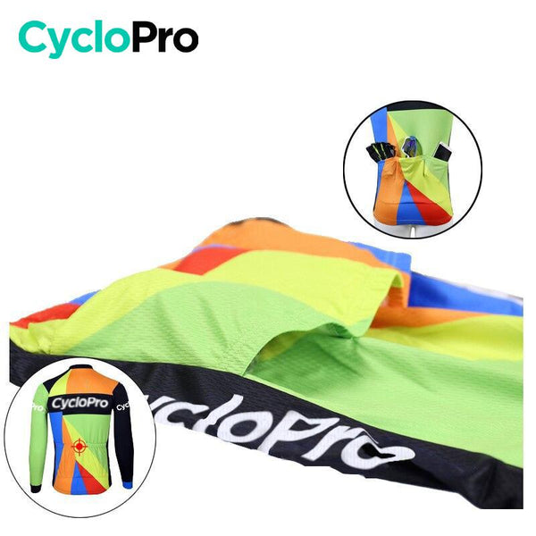 Tenue cycliste hiver multi-couleurs - Mosaïque+ tenue de cyclisme GT-Cycle Outdoor Store 