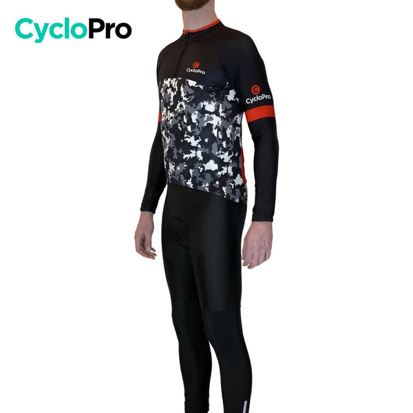 Tenue cycliste hiver Noir et rouge - Military tenue de cyclisme GT-Cycle Outdoor Store 