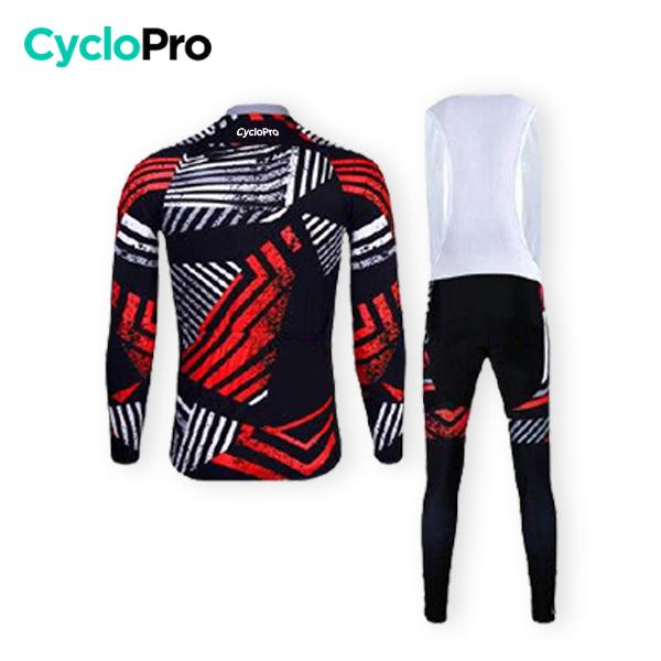 TENUE CYCLISTE HIVER ROUGE - DIRTY+ tenue de cyclisme CycloPro 