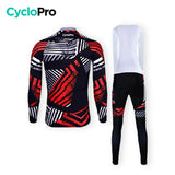 TENUE CYCLISTE HIVER ROUGE - DIRTY+ tenue de cyclisme CycloPro 