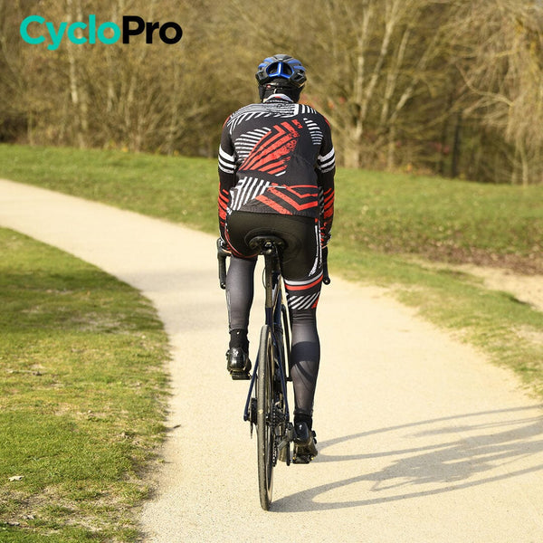 TENUE CYCLISTE HIVER ROUGE - DIRTY+ tenue de cyclisme CycloPro 