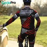 TENUE CYCLISTE HIVER ROUGE - DIRTY+ tenue de cyclisme CycloPro 