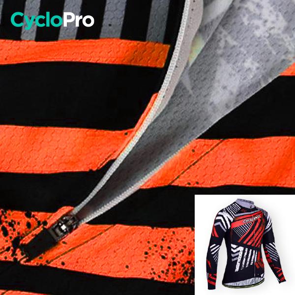 TENUE CYCLISTE HIVER ROUGE - DIRTY+ tenue de cyclisme CycloPro 