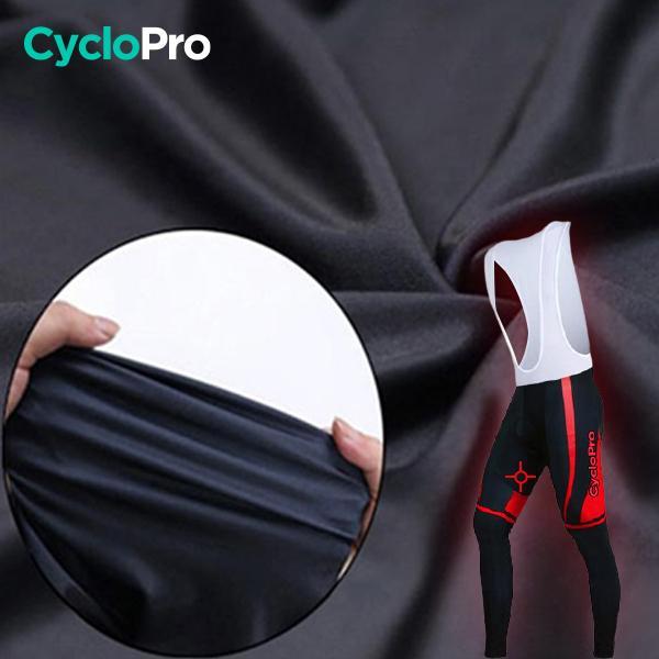 TENUE CYCLISTE HIVER ROUGE - SQUAD+ tenue de cyclisme CycloPro 