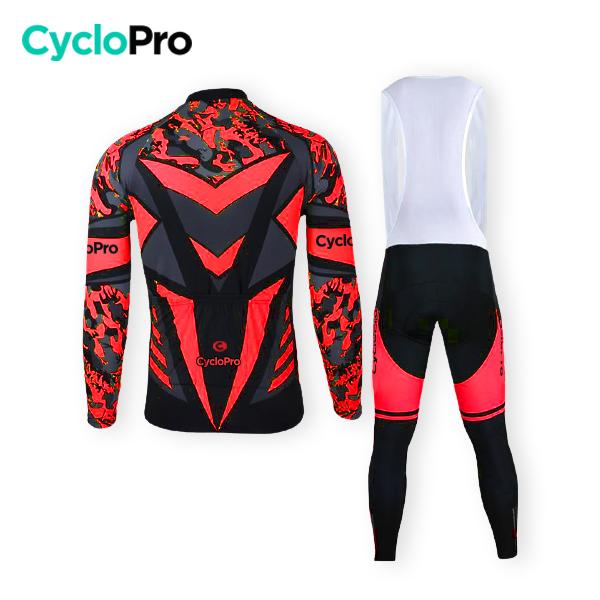 TENUE CYCLISTE HIVER ROUGE - SQUAD+ tenue de cyclisme CycloPro 